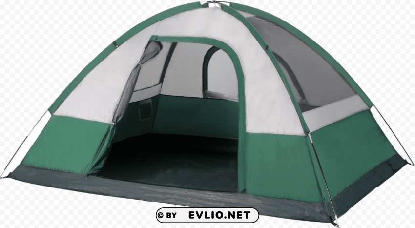 Green Tent PNG With Isolated Background