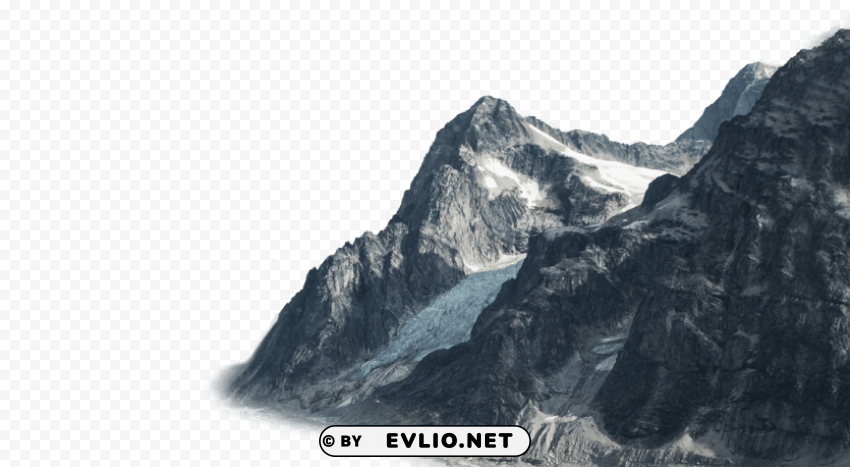 mountain CleanCut Background Isolated PNG Graphic