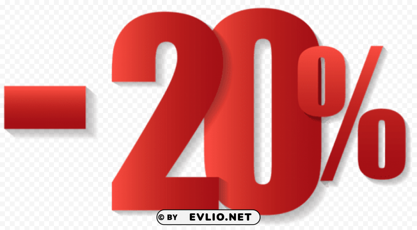-20% off sale PNG Graphic Isolated with Clear Background