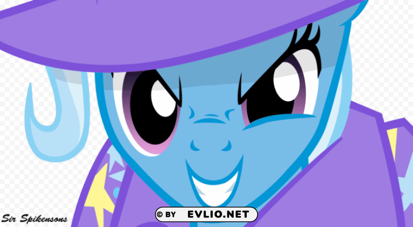 mlp trixie evil smile PNG for digital art