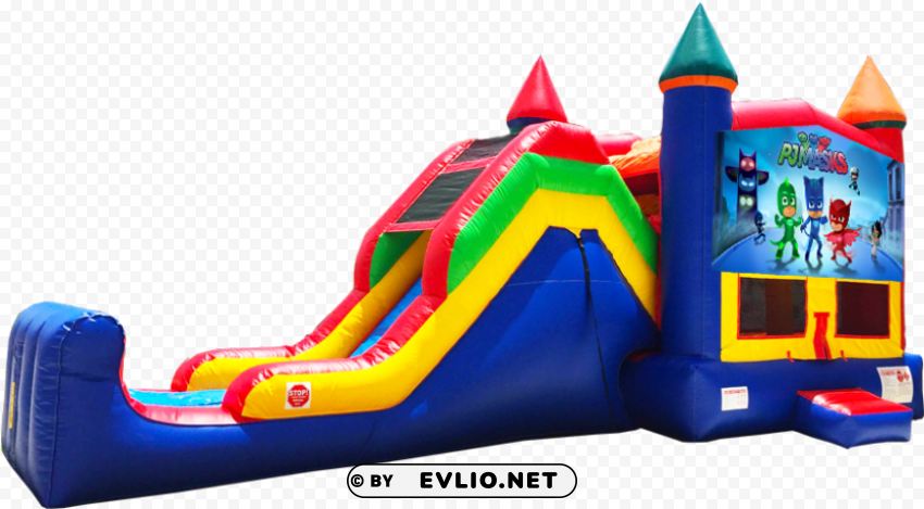 pj mask bounce house PNG with transparent bg
