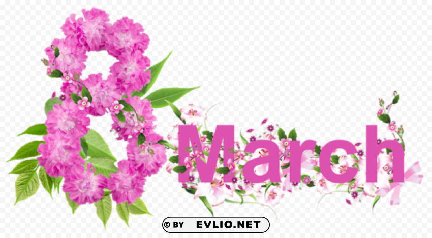 floral march 8 HighResolution Isolated PNG with Transparency png images background -  image ID is a79b0d1d