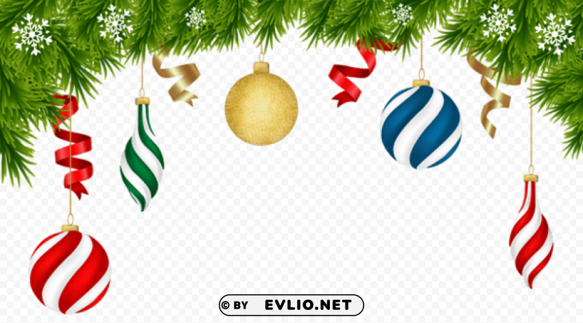 christmas deco ornaments Transparent PNG Isolated Object with Detail