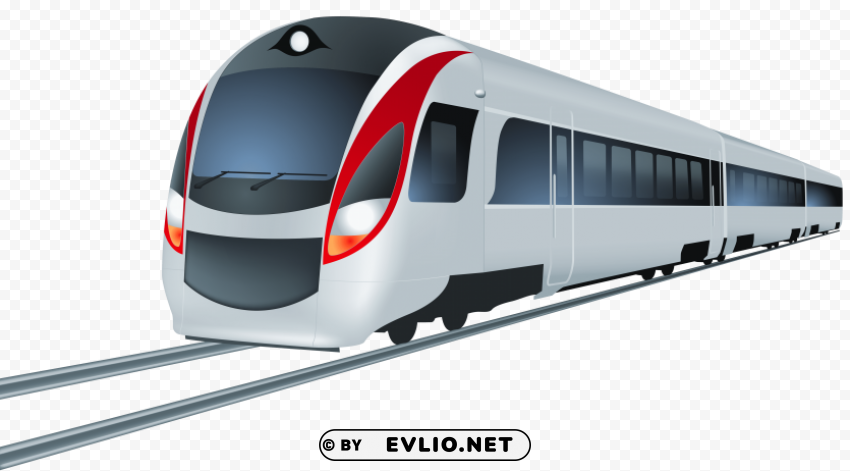 train Isolated Subject in Clear Transparent PNG