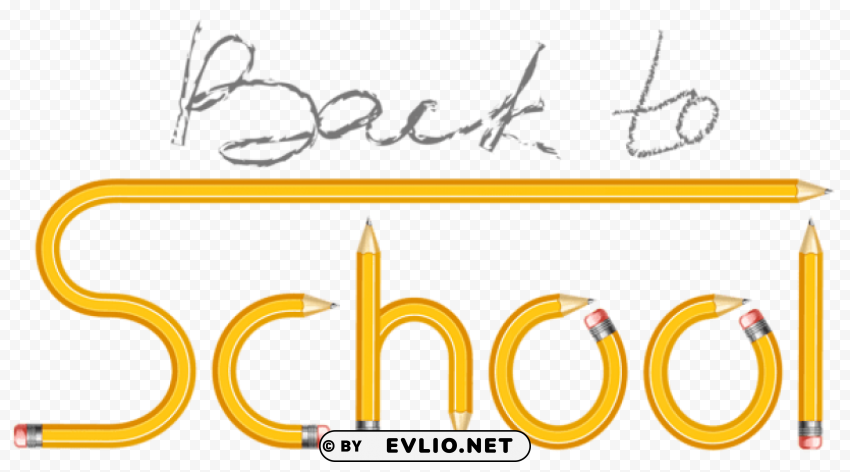  back to school with pencils Transparent Background PNG Isolated Design