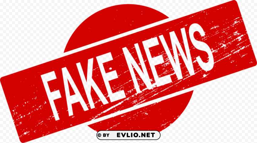 fake news stamp ClearCut Background PNG Isolated Item