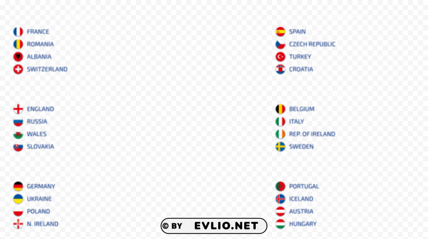 euro 2106 group stage template Isolated Character in Transparent PNG Format