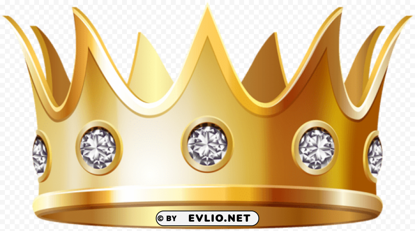 gold crown with diamonds PNG transparent icons for web design