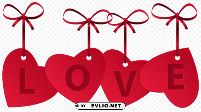 hearts with love decoration Isolated Icon on Transparent PNG
