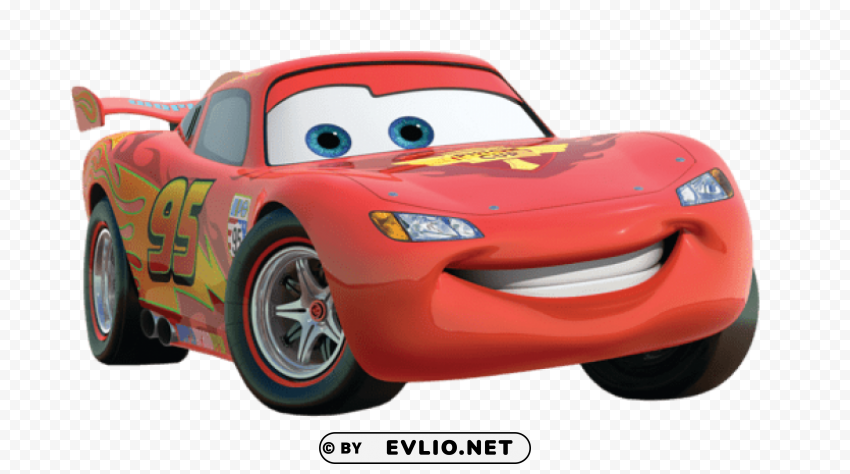 mcqueen cars movie cartoon PNG Image with Transparent Isolated Graphic Element