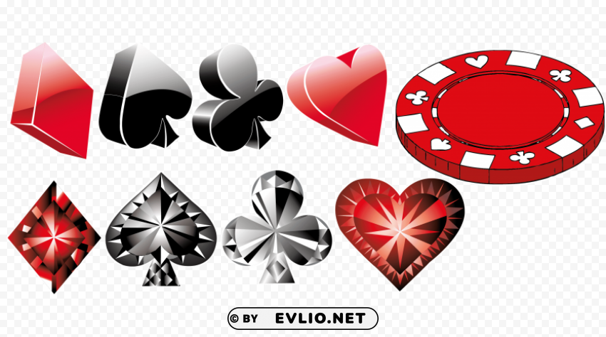 poker PNG transparent designs for projects