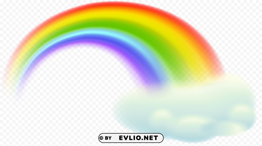 rainbow cloud transparent PNG with cutout background
