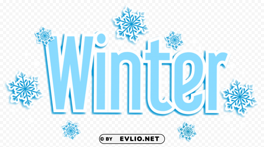 winter text transparent PNG Image with Isolated Subject