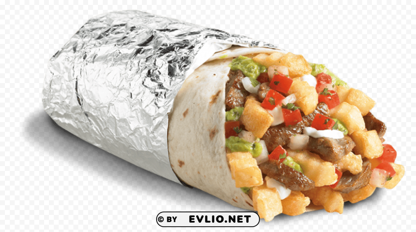 burrito Isolated Object with Transparent Background PNG