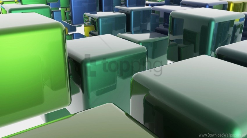 cubes glass green wallpaper PNG Graphic with Clear Background Isolation
