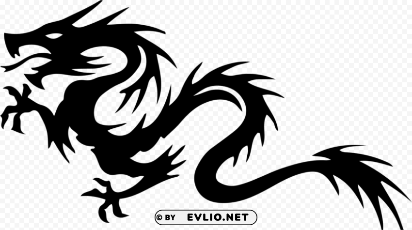 dragon tribal Isolated Character in Transparent PNG