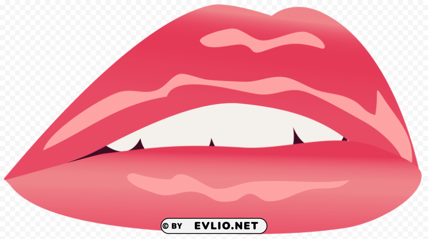 Red Lips Image Isolated Artwork On Transparent Background PNG