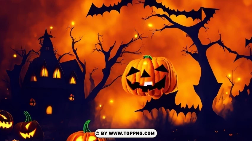 High-Quality Halloween Vector Backgrounds Isolated Subject with Clear Transparent PNG
