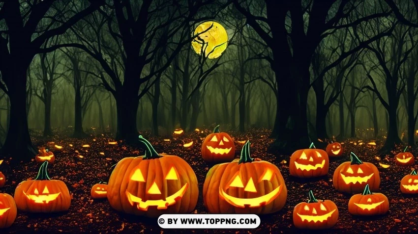 Tales from the Tomb Halloween Cemetery in the Woods Background PNG files with no backdrop pack
