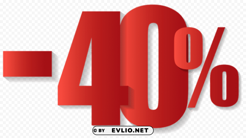 -40% off sale PNG Graphic with Transparent Isolation