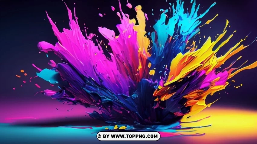 4K Colors Explosion Abstract Beauty Background PNG photo without watermark