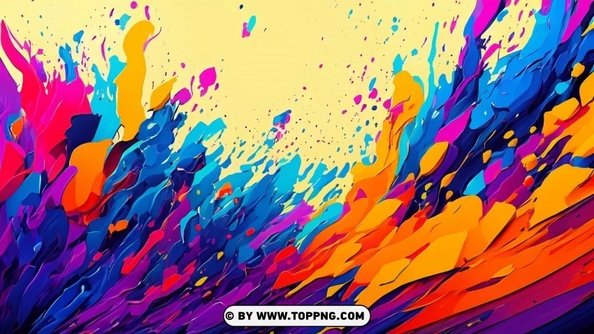 4K Resolution Captivating Colors Splash Painting PNG Photos With Clear Backgrounds