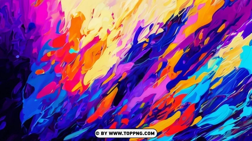 Abstract Masterpiece 4K Colors Explosion Painting PNG pictures with no background