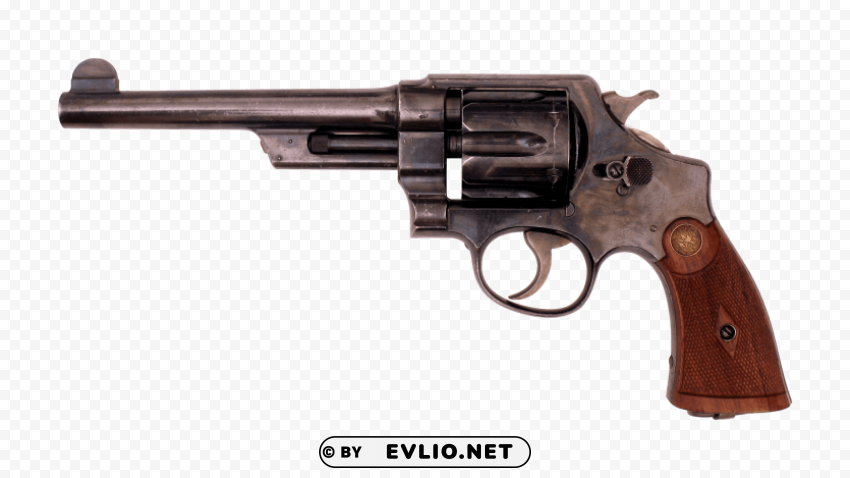 classic western revolver Isolated Character on Transparent Background PNG