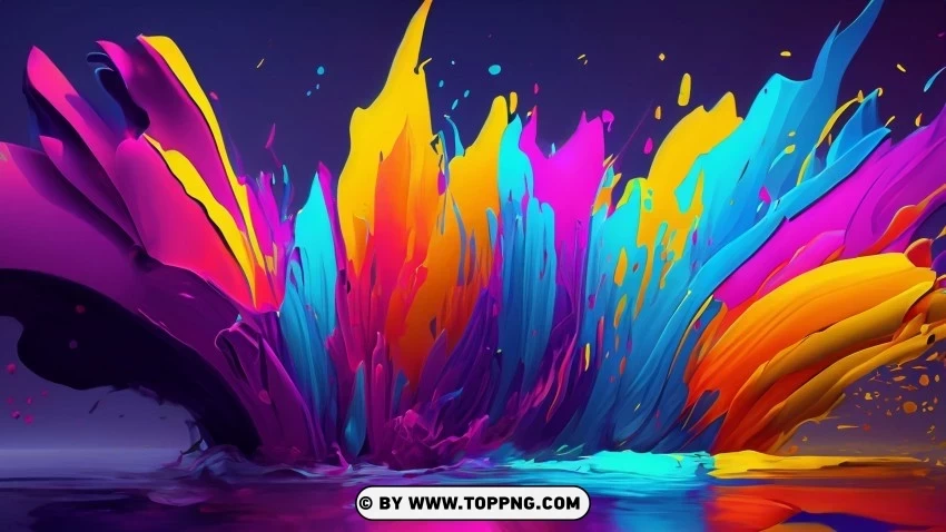 Dynamic 4K Abstract Colorful Background Explosion PNG transparency images
