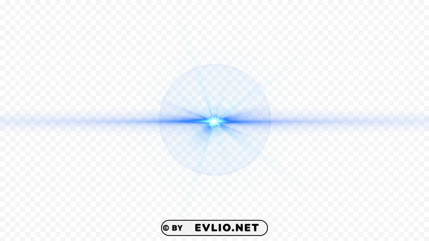 front blue lens flare Transparent Background Isolation in PNG Image