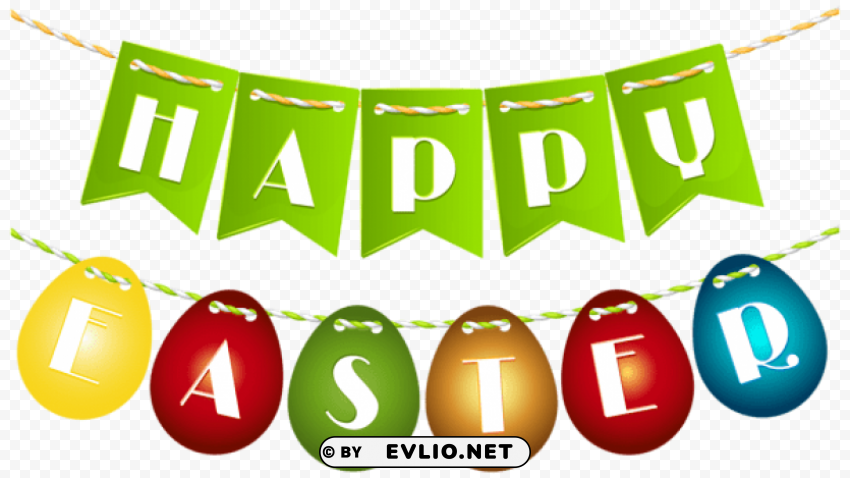 happy easter egg streamer PNG with no background diverse variety
