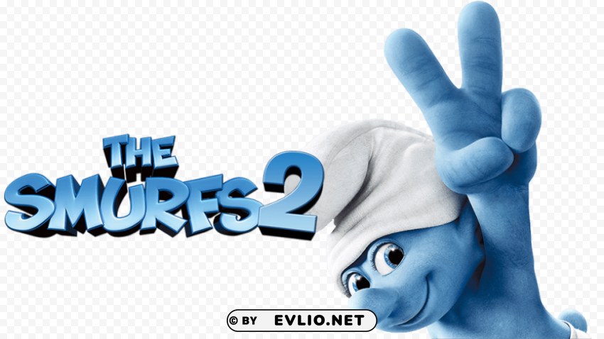 the smurfs 2 logo PNG with transparent background free png - Free PNG Images ID 5dbe39bf