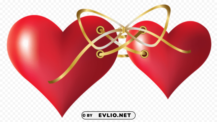 two tied hearts PNG images with alpha transparency wide collection