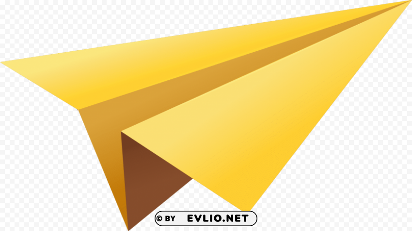 yellow paper plane PNG images transparent pack clipart png photo - 394b866c