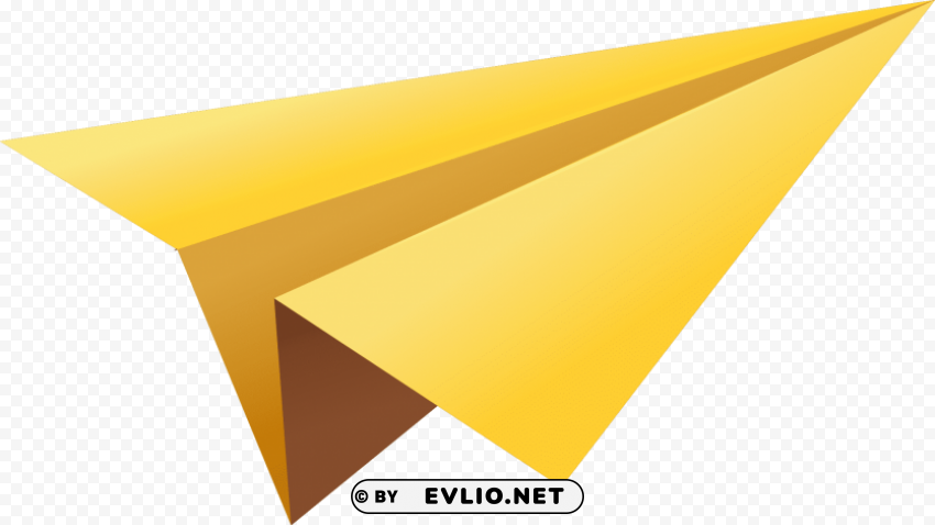 Yellow Paper Plane PNG Images Transparent Pack