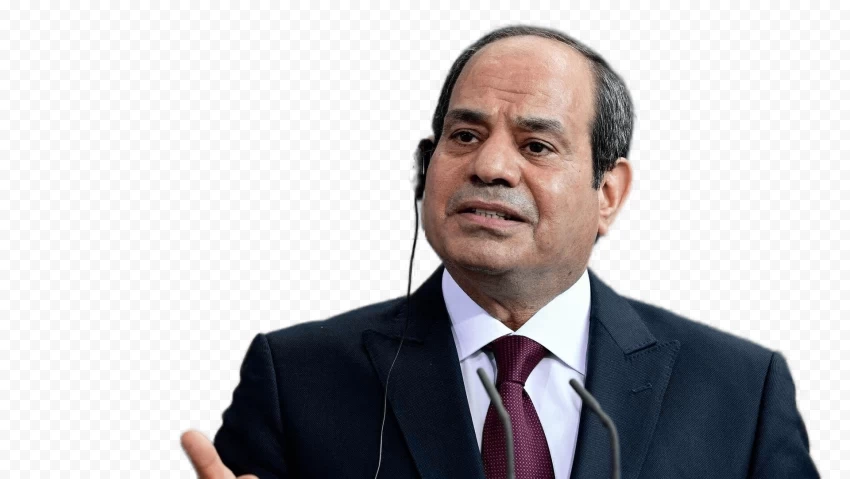 Photo of Abdel Fattah el-Sisi on Transparent Background PNG images for websites