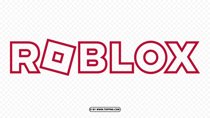 2022 roblox New logo HD Red Line Clipart PNG with isolated background