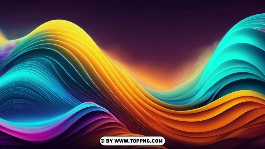 4K Abstract Wave Art Colorful and Dynamic Transparent background PNG stockpile assortment