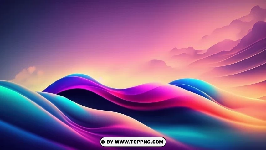 4K Abstract Waves Wallpaper and Lines in Vibrant Motion Transparent PNG Isolated Subject Matter