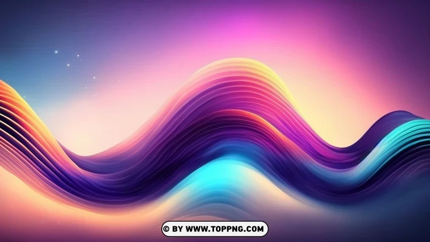 4K Wallpaper Colorful Abstract Wave Lines in Vibrant Motion Transparent PNG photos for projects