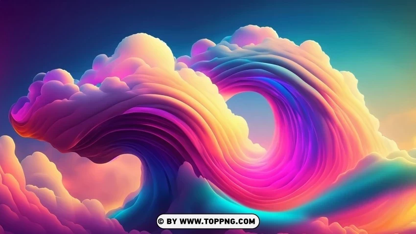 A Masterpiece of Dreamy Abstract Waves 4K Wallpaper Transparent PNG images set