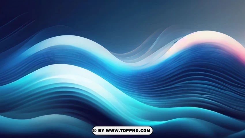 Abstract Blue Waves of Peacefulness 4K Wallpaper High-resolution PNG images with transparent background