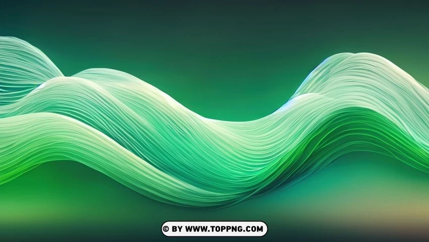 Abstract Green Wave Vector Background HighResolution Transparent PNG Isolated Item