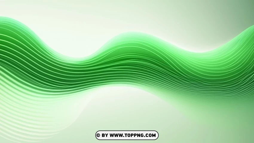 Abstract Green Wave Vector Graphic Design Isolated Character in Clear Background PNG