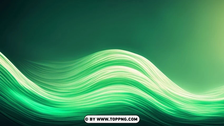 Abstract Green Wave Vector Illustration Isolated Artwork In HighResolution Transparent PNG