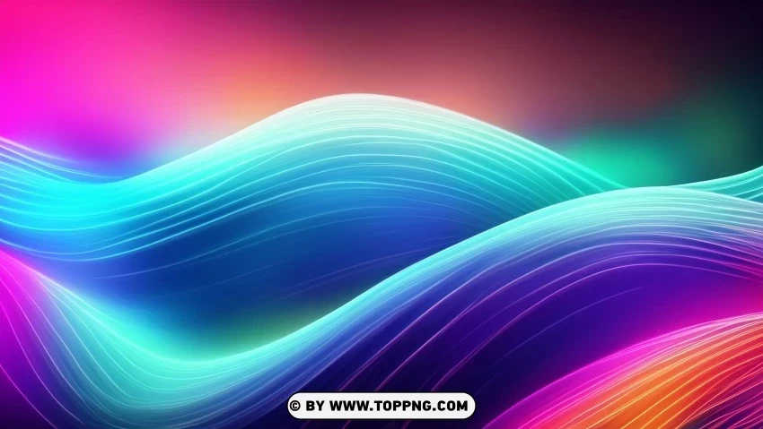 Abstract Wave Lines in Motion 4K Wallpaper Transparent Background Isolated PNG Character