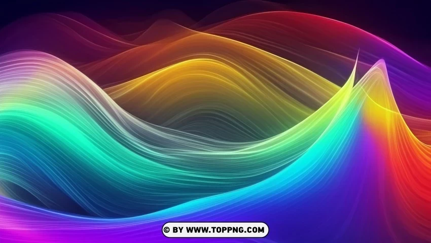 Abstracted Spectrum of Colors 4K Wallpaper Transparent PNG image free