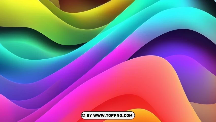 Aesthetic and Eye-catching Abstracted Spectrum of Colors 4K Wallpaper Transparent PNG Image Isolation