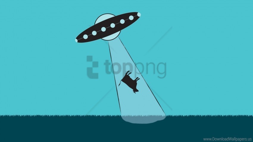 aliens cow improvisation ufos vector wallpaper PNG cutout