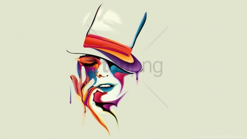 amazing color drawing face paints vector wallpaper PNG file with alpha